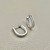 Double Row Diamond Hoop Earrings 0.17tcw
