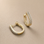 Double Row Diamond Hoop Earrings 0.17tcw