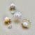 Saltwater Cultured Pearl Halo Studs 1.10tcw