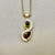 Striking tourmaline and moissanite pendant necklace 2.63tcw, set with oval and pear-shaped tourmalines and moissanites, crafted in 14kt yellow gold. A unique necklace for women by Treasured & Co., Astoria.