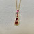 Beautiful mix pink tourmaline necklace 2.09tcw, set with oval, princess, and baguette-cut pink tourmaline stones in 14kt yellow gold. A bold and unique statement necklace for women by Treasured & Co., Astoria, New York.