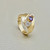 Fashionable gold cubic zirconia ring 0.90ct, crafted in 14kt yellow gold. A unique and stylish ring for women by Treasured & Co., Astoria, New York.