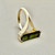 knife edge design statement ring with green tourmaline gemstone
