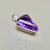 Unique trillion amethyst halo pendant necklace 17.24tcw, made in 14kt white gold with a trillion cut amethyst. A statement pendant that can be worn on a pearl necklace, designed for women by Treasured & Co.
