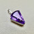 Elegant trillion amethyst halo pendant necklace 17.24tcw, designed with a trillion cut amethyst and diamonds, set in 14kt white gold. A one of a kind pendant for women by Treasured & Co., Astoria.