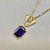Gold Snake Pendant Necklace with Amethyst