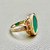 Close-up Detail of Chrysoprase Ring