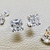 Unique Asscher-cut stud earrings 9mm, available in 14kt white or yellow gold. A statement-making pair of earrings for men or women by Treasured & Co.