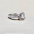 Baguette Halo Engagement Ring 0.50tcw