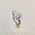 Baguette Halo Engagement Ring 0.50tcw