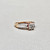 0.50tcw diamond engagement ring in cluster setting in 10kt — close-up detail