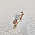 0.50tcw diamond engagement ring in cluster setting in 10kt — top view