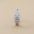 0.76tcw round-cut diamond engagement ring in with baguettes setting — side profile
