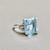 Fashionable Aquamarine Diamond Ring