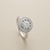 0.50tcw diamond engagement ring in cluster setting in 10kt — front view