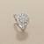 White gold diamond cluster engagement ring G color SI1 natural diamonds close-up