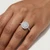 White gold diamond cluster ring 1.20tcw natural diamond engagement ring worn on hand