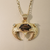 Tanzanite necklace 14kt yellow gold with curb chain detail