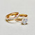 tri color engagement set 14kt gold