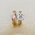tri color engagement set 14kt gold