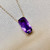 Amethyst Statement Pendant With Rope Chain
