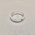 Mens emerald wedding band matte white gold beveled edge 0.20ct