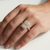 2.34tcw radiant-cut diamond engagement ring in halo setting — three-quarter angle (6)