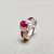 Oval Ruby Halo Diamond Ring 1.70tcw