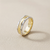 Two Tone Textured Milgrain Wedding Ring 6mm
