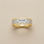 Diamond Pattern Comfort Fit Wedding Band 6mm