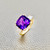 Amethyst Three-Stone Ring Detail Image