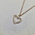 Open Heart Pendant Necklace 2.50g
