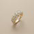 14k yellow gold diamond cluster ring with 1.00tcw natural diamonds in prong setting