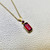 Luxurious garnet ruby necklace