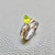 Two Tone Peridot Ring 0.30tcw