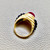 elegant men's ruby and onyx gold ring
