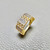 Three Row Cuban Link Ring Gold 0.54tcw