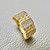 Three Row Cuban Link Ring Gold 0.54tcw