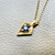 Customizable Knife Edge Sapphire Pendant in Refined 14kt Gold Setting Customizable Knife Edge Sapphire Pendant in Refined 14kt Gold Setting