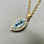 Close-up of 1.20 x 0.50 inch Aquamarine Moonstone Gold Pendant