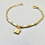 Padlock charm bracelet 14kt tri-color gold side profile