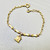 14kt tri-color padlock bracelet three-quarter angle