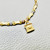 Gold padlock charm 14kt yellow white rose tri-color profile