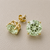 Green Amethyst Round Stud Earrings 2.00tcw