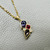 Diamond accents on Zoisite and Red Spinel necklace