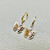 Two Tone Butterfly Dangle Earrings 0.10tcw
