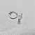 14k solid white gold solitaire hoop bezel earrings with 4.50mm zirconia