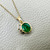 Zambian Oval Emerald And Diamond Pendant Necklace 1.50tcw in 14kt Yellow Gold