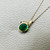 Unique Oval Zambian Emerald Pendant with Yellow Diamond Baguette