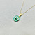 Tsavorite Double Halo Pendant Necklace 0.75tcw Tsavorite Double Halo Pendant Necklace 0.75tcw